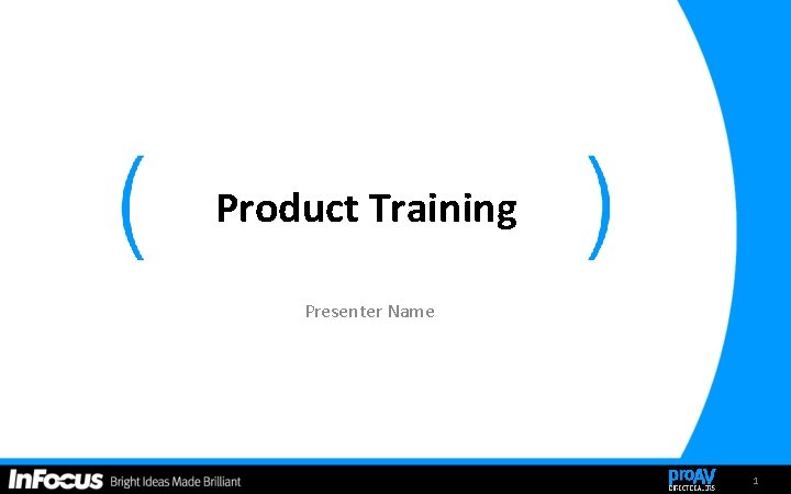 Product Training Presenter Name 1 