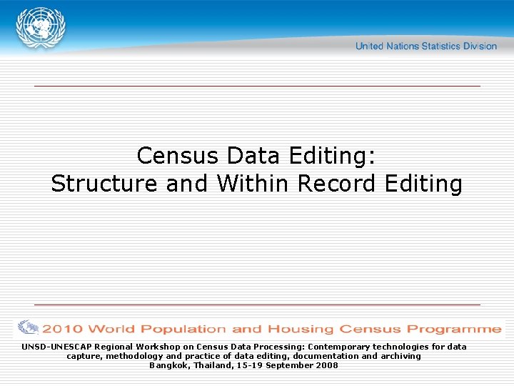 Census Data Editing Structure and Within Record Editing