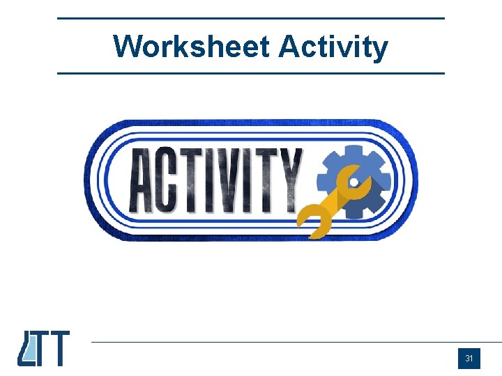 Worksheet Activity 31 