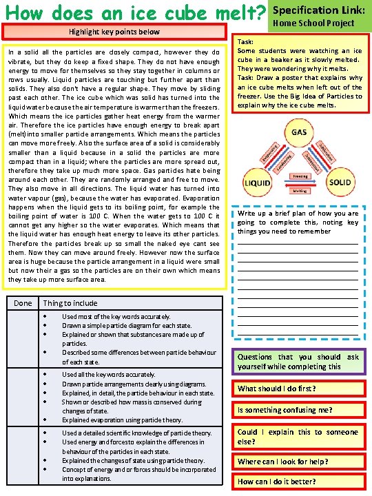 How does an ice cube melt? Highlight key points below In a solid all