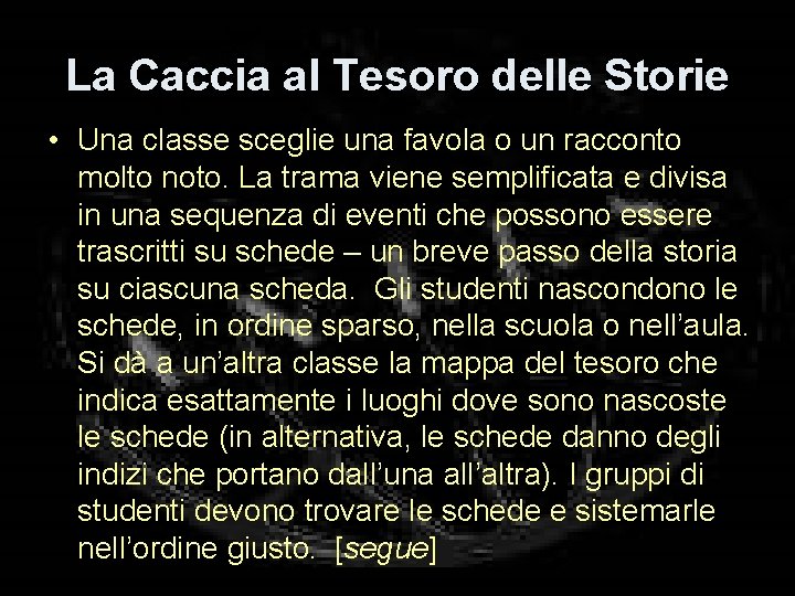 La Caccia al Tesoro delle Storie • Una classe sceglie una favola o un