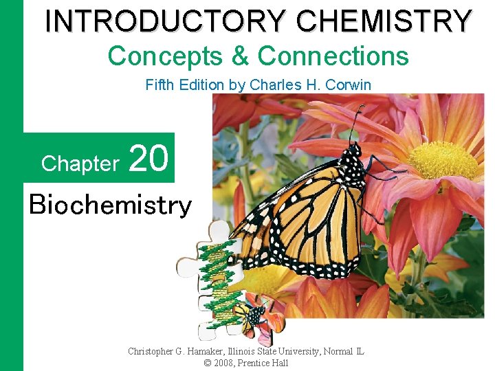 INTRODUCTORY CHEMISTRY Concepts & Connections Fifth Edition by Charles H. Corwin Chapter 20 Biochemistry