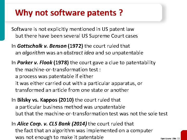 Why not software patents ? Software is not explicitly mentioned in US patent law