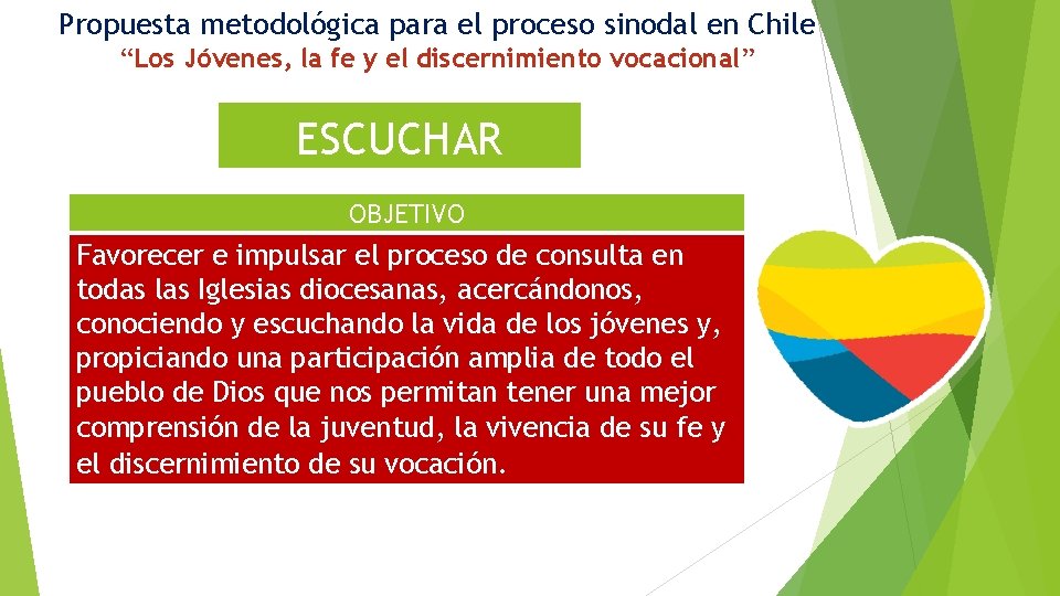 Propuesta metodológica para el proceso sinodal en Chile “Los Jóvenes, la fe y el