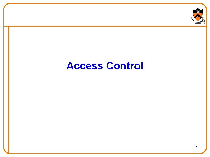 Access Control 8 