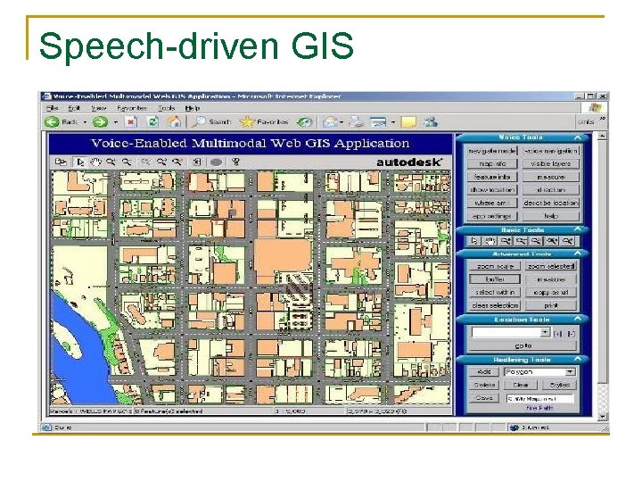 Speech-driven GIS 