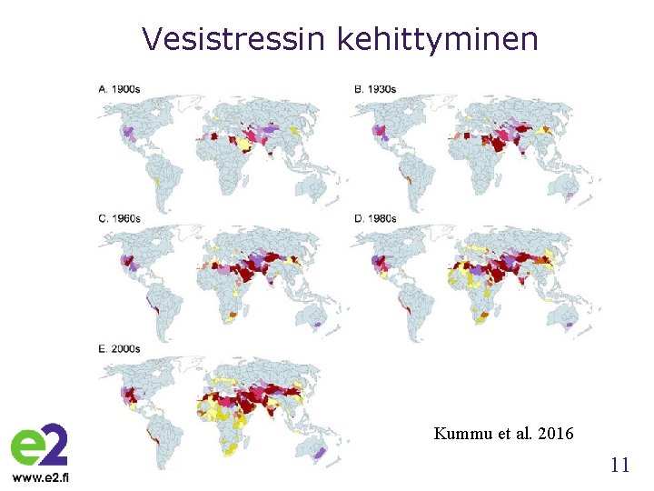Vesistressin kehittyminen Kummu et al. 2016 27. 10. 2021 11 
