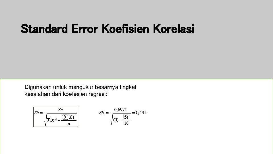 Standard Error Koefisien Korelasi 