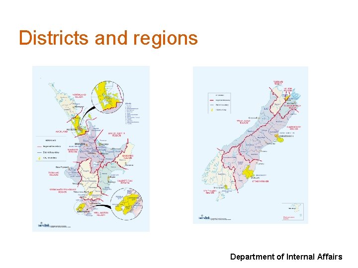 Districts and regions Department of Internal Affairs 