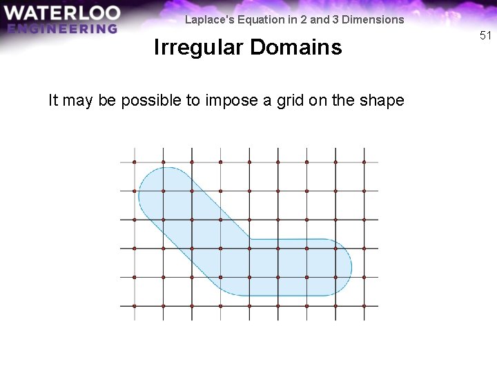 Laplace's Equation in 2 and 3 Dimensions Irregular Domains It may be possible to