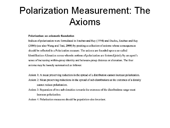 Polarization Measurement: The Axioms 