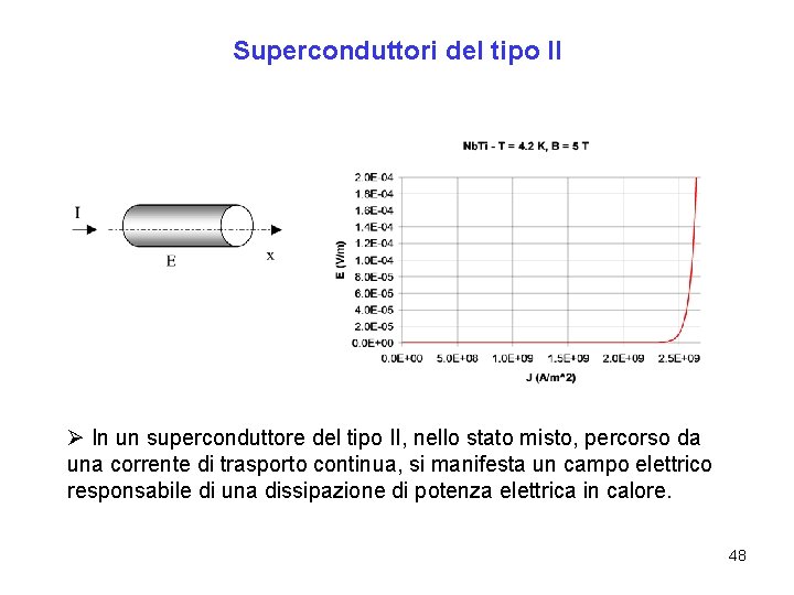 Superconduttori del tipo II Ø In un superconduttore del tipo II, nello stato misto,