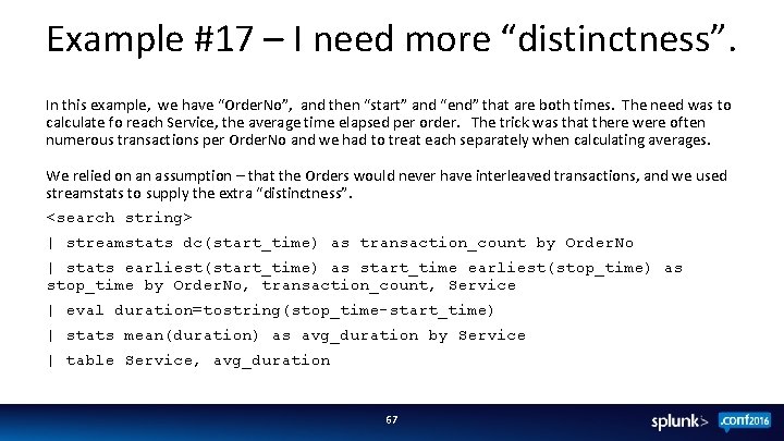 Example #17 – I need more “distinctness”. In this example, we have “Order. No”,