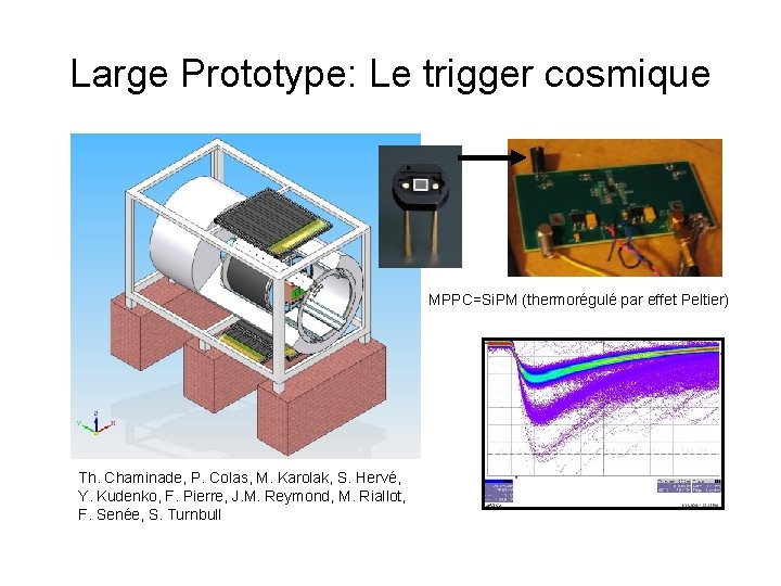 Large Prototype: Le trigger cosmique MPPC=Si. PM (thermorégulé par effet Peltier) Th. Chaminade, P.