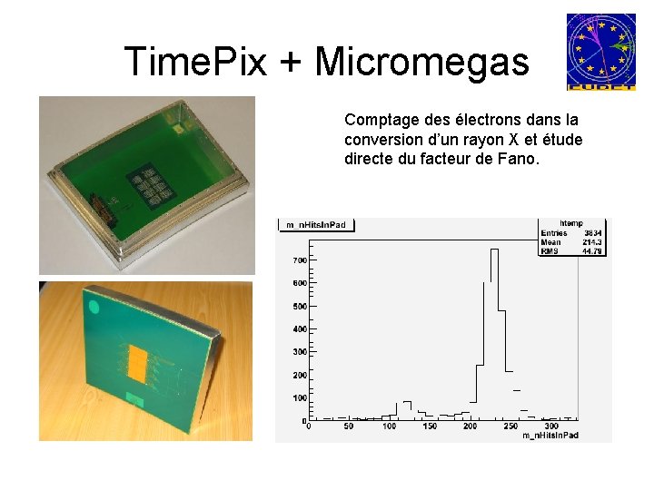 Time. Pix + Micromegas Comptage des électrons dans la conversion d’un rayon X et