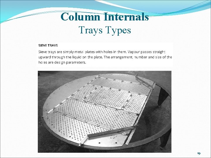 Column Internals Trays Types 19 