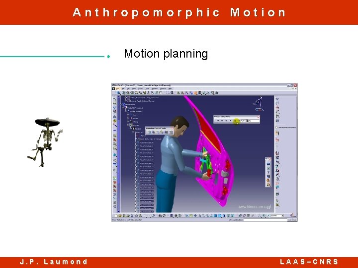 Anthropomorphic Motion planning J. P. Laumond LAAS–CNRS 