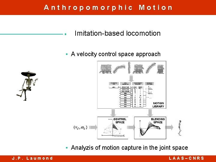 Anthropomorphic Motion Imitation-based locomotion • A velocity control space approach • Analyzis of motion