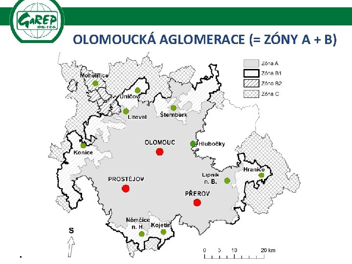 OLOMOUCKÁ AGLOMERACE (= ZÓNY A + B) . 