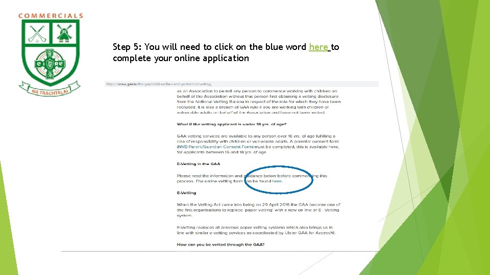 Step 5: You will need to click on the blue word here to complete