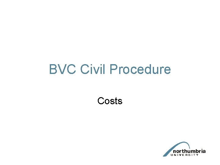 BVC Civil Procedure Costs 