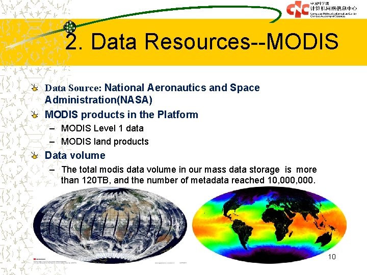 2. Data Resources--MODIS Data Source: National Aeronautics and Space Administration(NASA) MODIS products in the