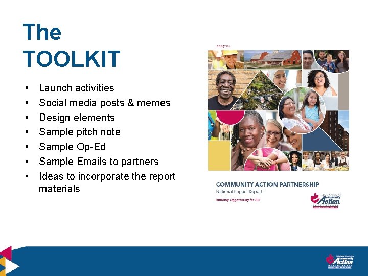 The TOOLKIT • • Launch activities Social media posts & memes Design elements Sample