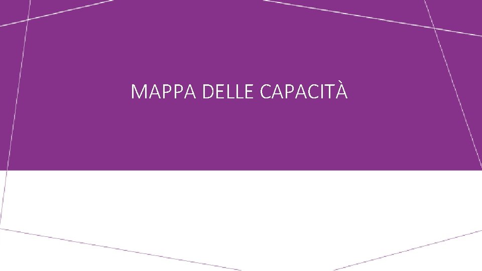 MAPPA DELLE CAPACITÀ 