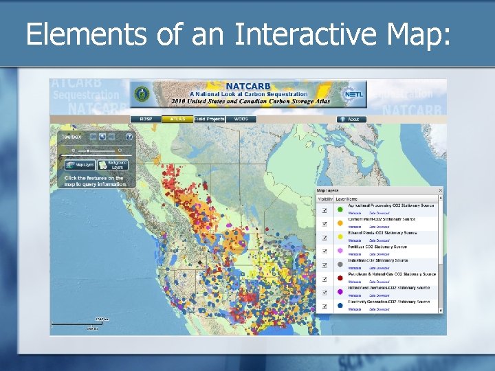 Elements of an Interactive Map: 