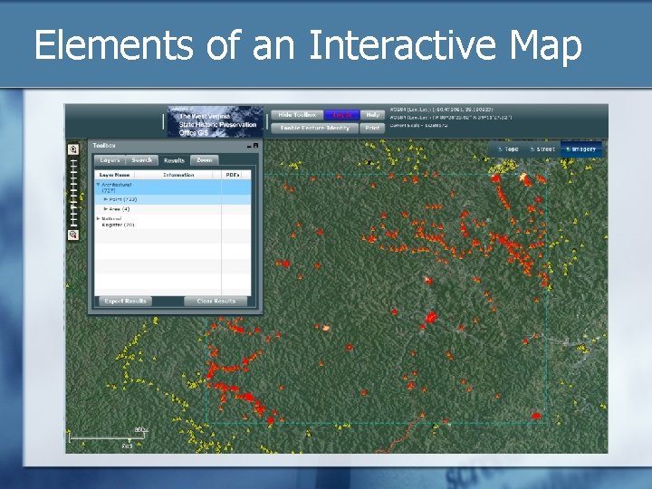 Elements of an Interactive Map 