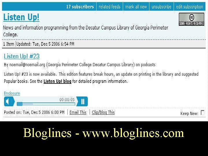 Bloglines - www. bloglines. com 