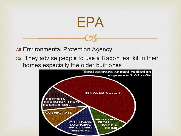 EPA Environmental Protection Agency They advise people to use a Radon test kit in