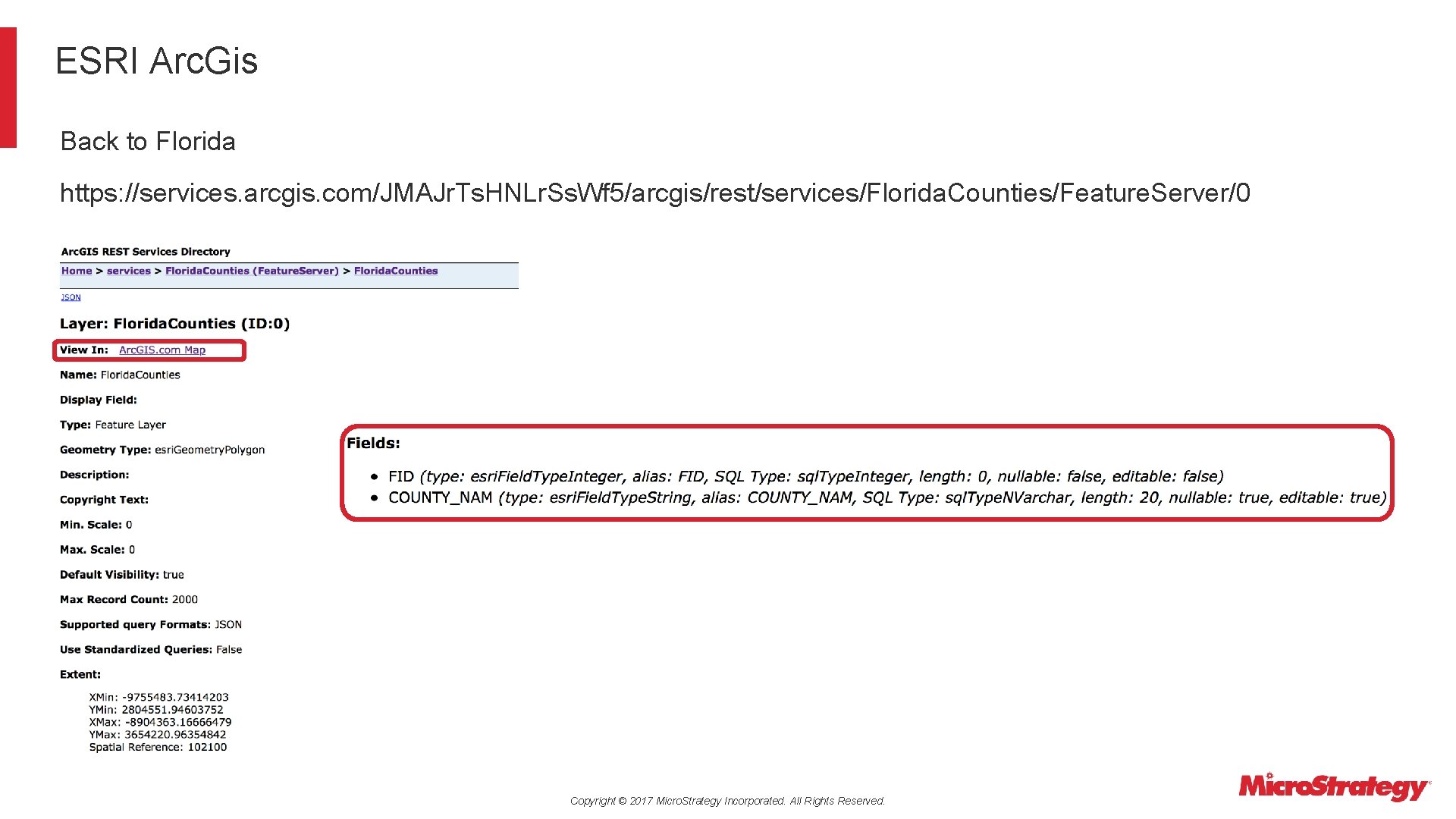 ESRI Arc. Gis Back to Florida https: //services. arcgis. com/JMAJr. Ts. HNLr. Ss. Wf