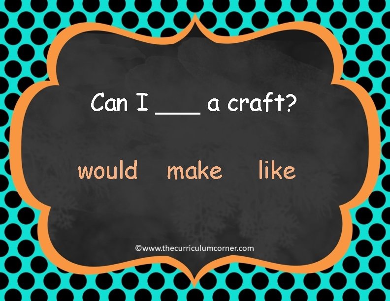 Can I ___ a craft? would make like 