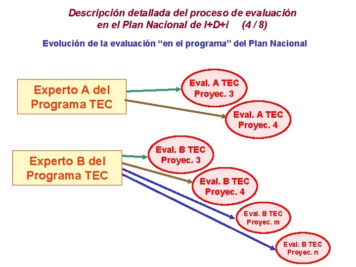 Descripción detallada del proceso de evaluación en el Plan Nacional de I+D+i (4 /