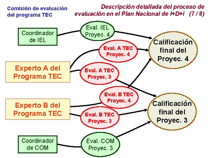 Comisión de evaluación del programa TEC Coordinador de IEL Descripción detallada del proceso de