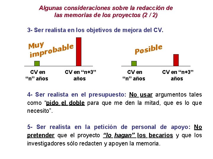 Algunas consideraciones sobre la redacción de las memorias de los proyectos (2 / 2)