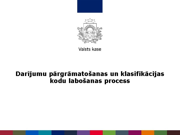 Darījumu pārgrāmatošanas un klasifikācijas kodu labošanas process 