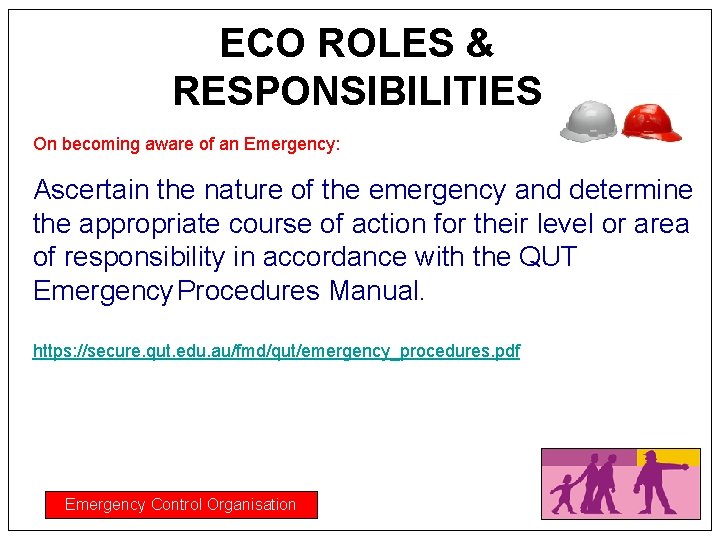 ECO ROLES & RESPONSIBILITIES On becoming aware of an Emergency: Ascertain the nature of