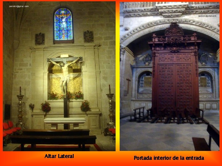 Altar Lateral Portada interior de la entrada 