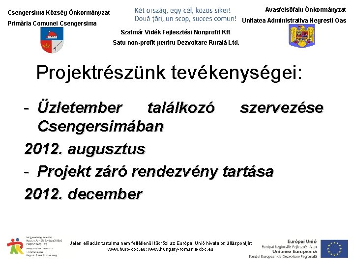 Avasfelsőfalu Önkormányzat Csengersima Község Önkormányzat Unitatea Administrativa Negresti Oas Primăria Comunei Csengersima Szatmár Vidék