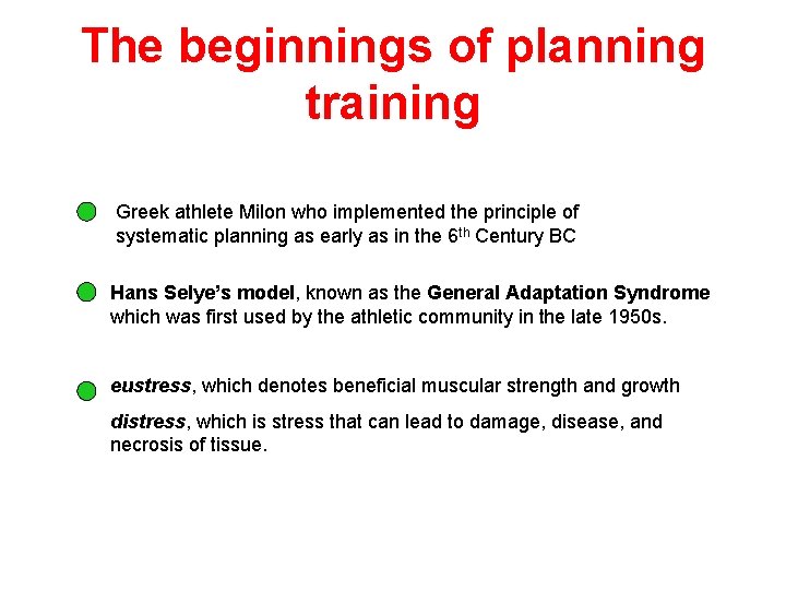 The beginnings of planning training Greek athlete Milon who implemented the principle of systematic