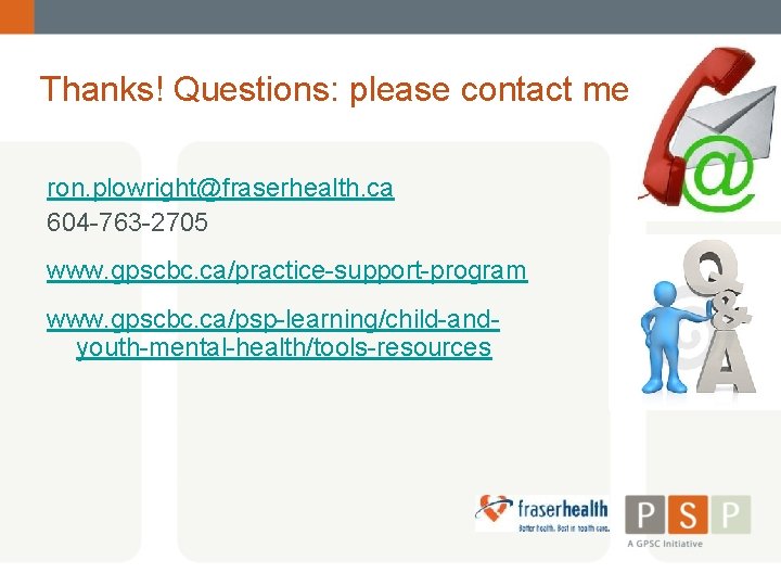 Practice Support Program Child Youth Mental Health module