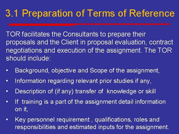 Procurement of Consulting Services KB Thapa Content Consultants