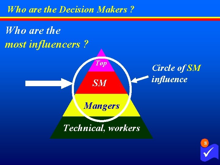 Who are the Decision Makers ? Who are the most influencers ? Top SM