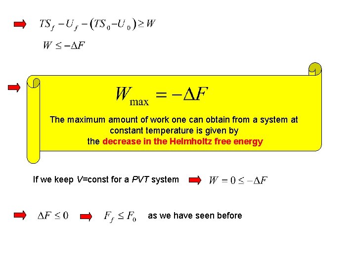 The maximum amount of work one can obtain from a system at constant temperature