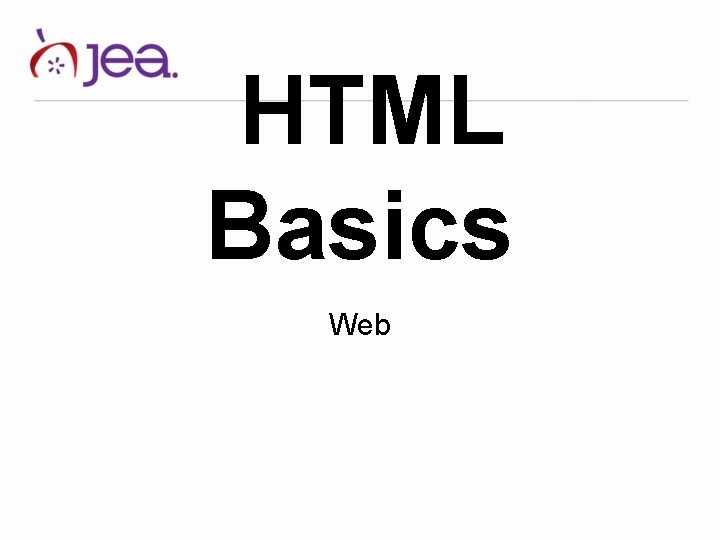 HTML Basics Web 