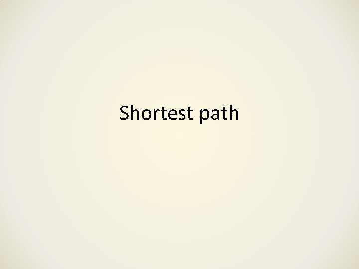 Shortest path 