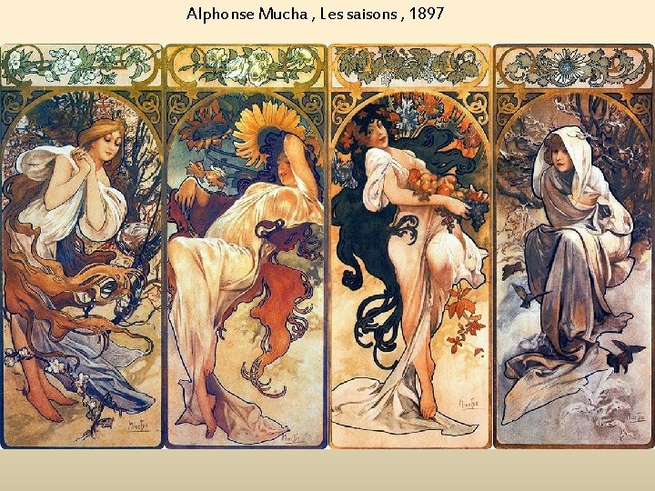 Alphonse Mucha , Les saisons , 1897 