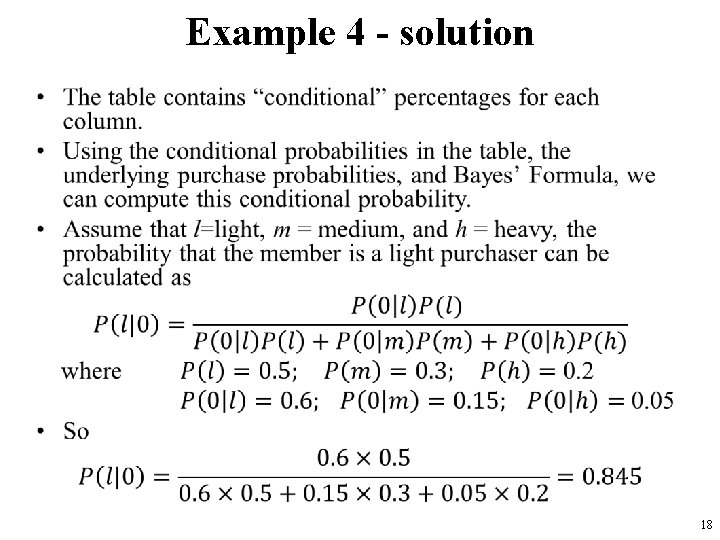 Example 4 - solution • 18 